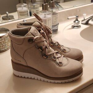 Cole Haan Light Grey/Beige Waterproof Boots - Size 8